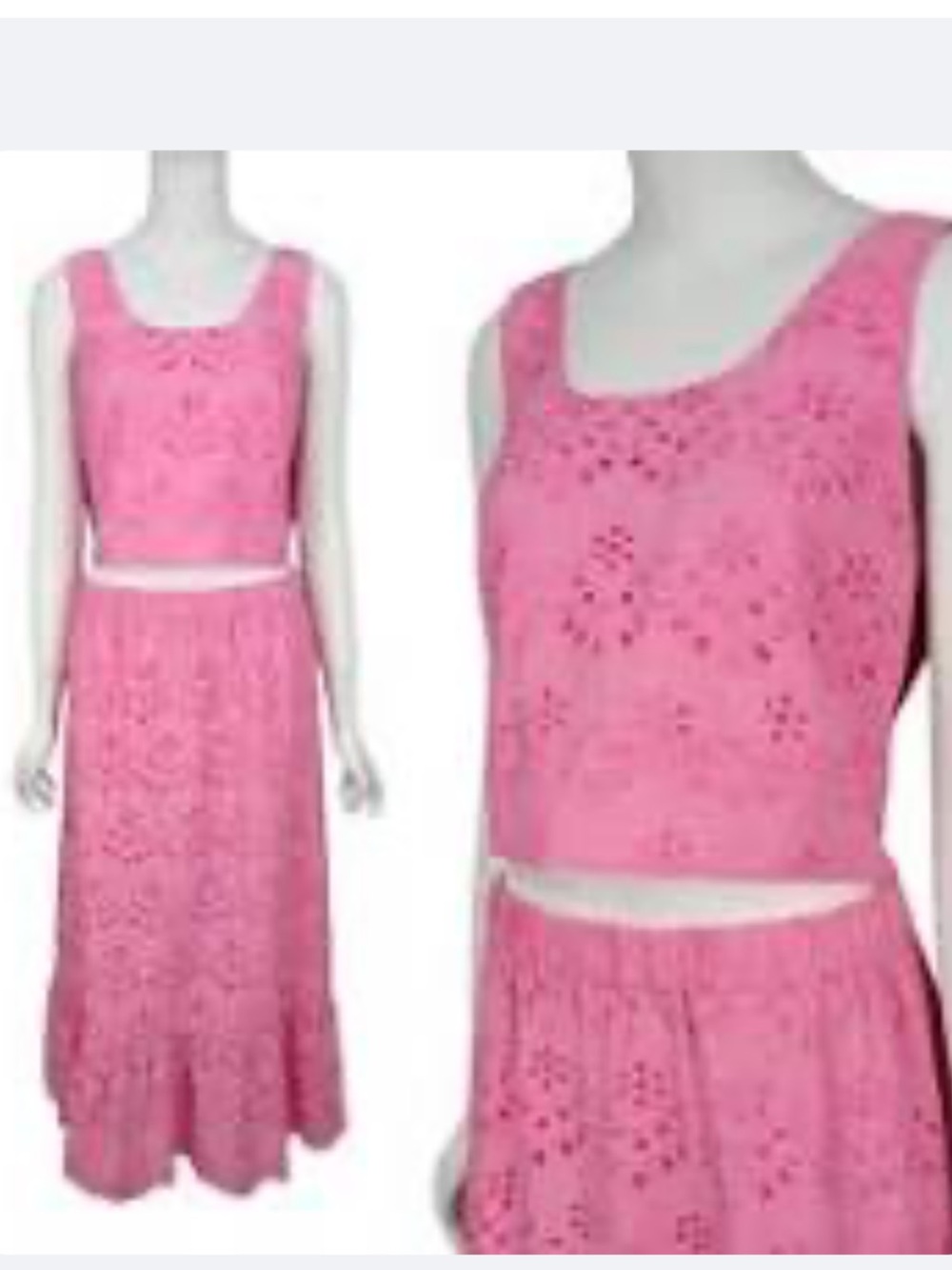 BNWT 2 piece Calypso pink 2 pc set Skirt/ top